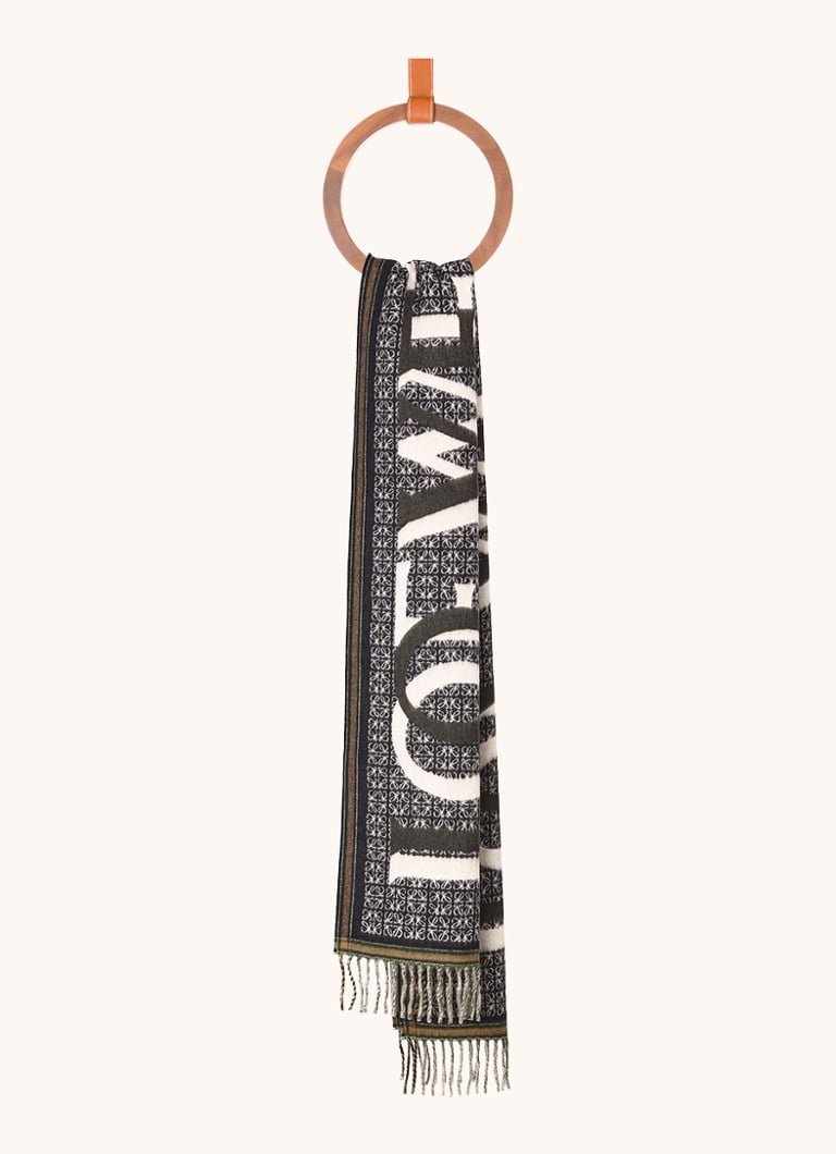LOEWE  Love sjaal in kasjmierblend met logo 180 x 30 cm