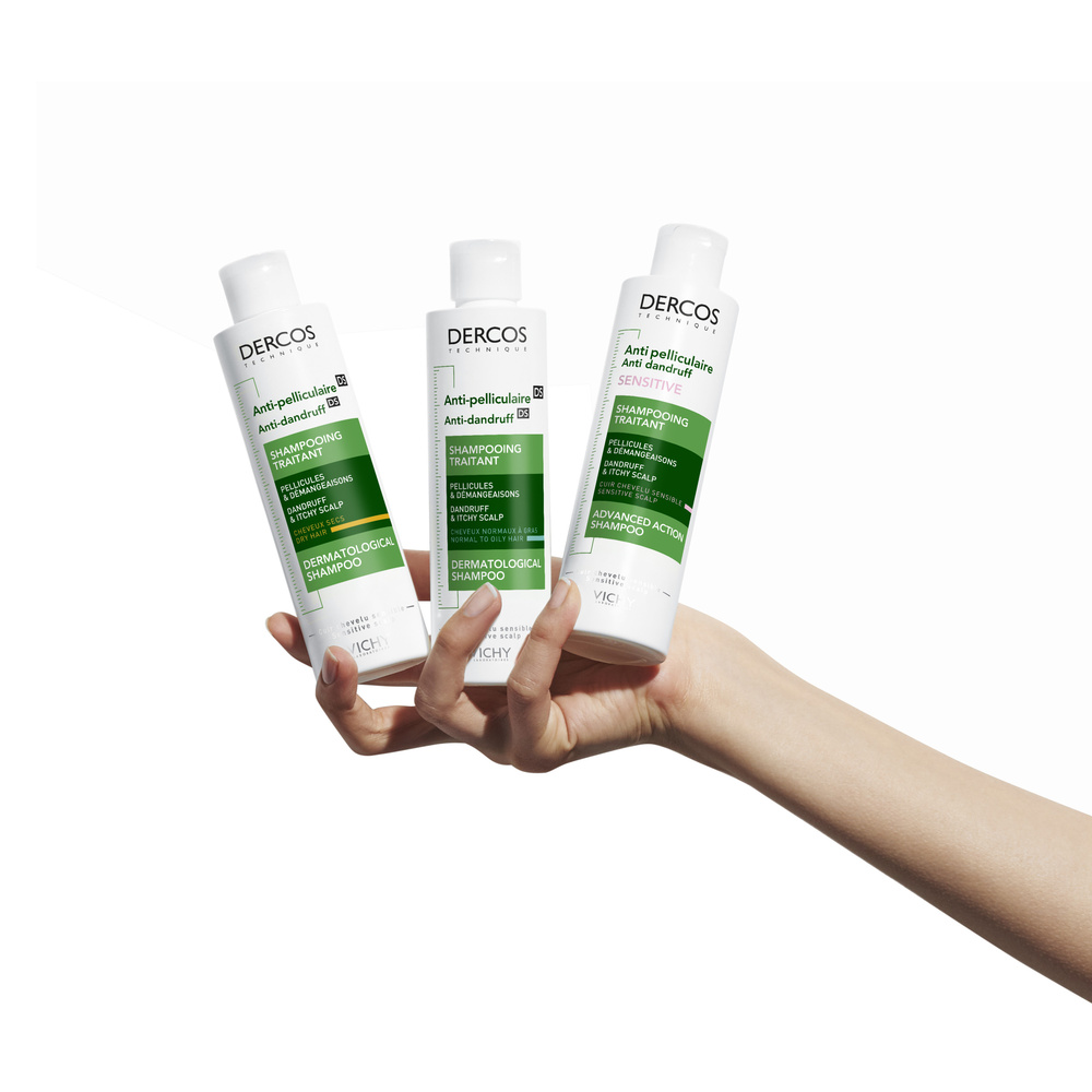 Vichy Dercos Technique Shampooing traitant pellicules & démangeaisons cheveux normaux à gras