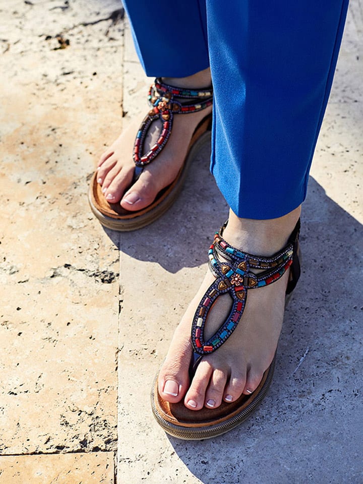 Bellucci Zehensandalen in Schwarz günstig kaufen