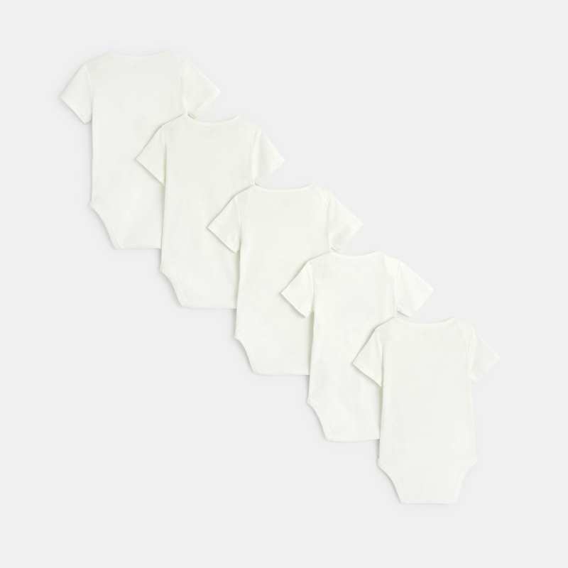 Body col US frimousses (lot de 5) blanc naissance