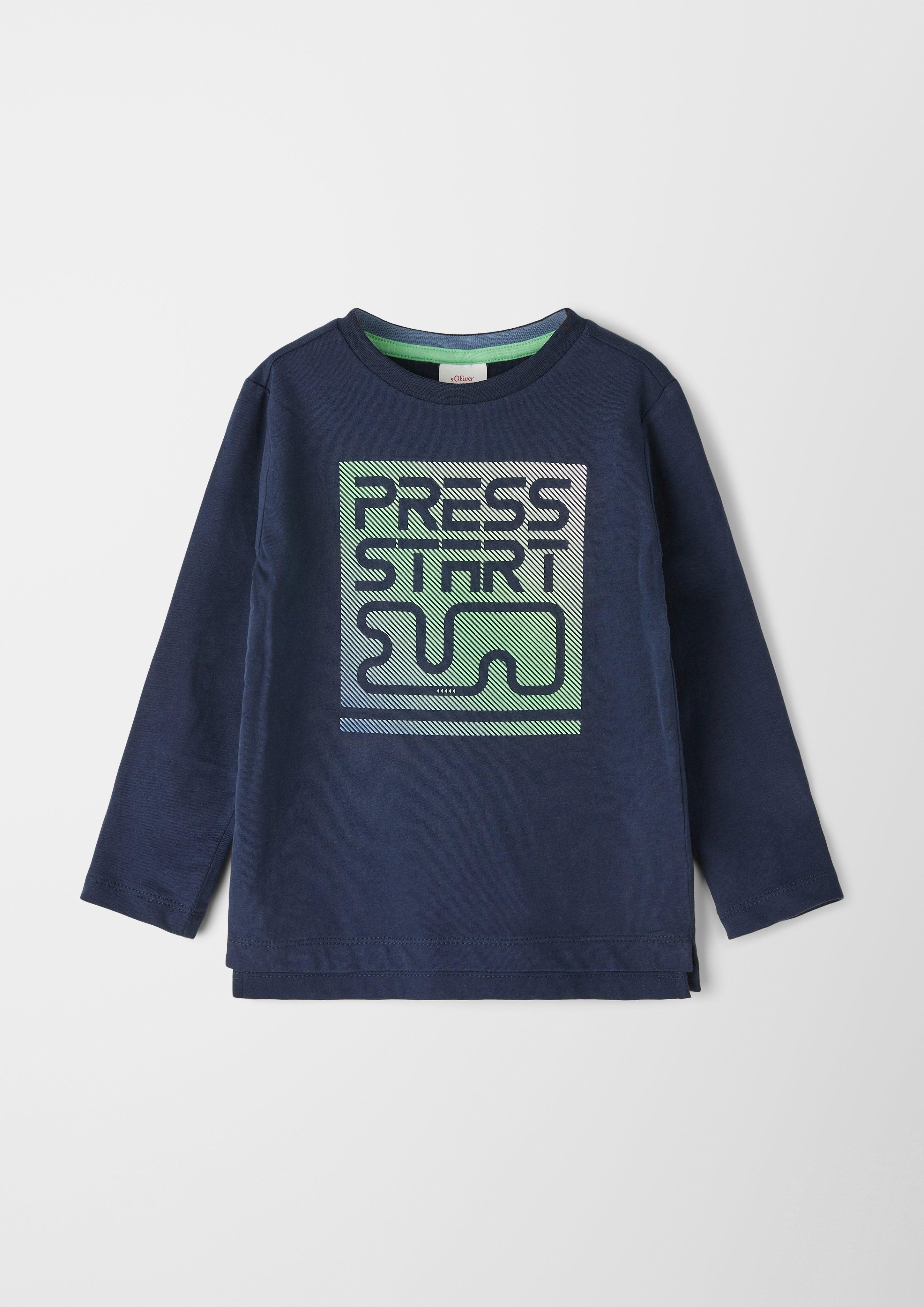Longsleeve mit gummiertem Front-Print  2122960-5952