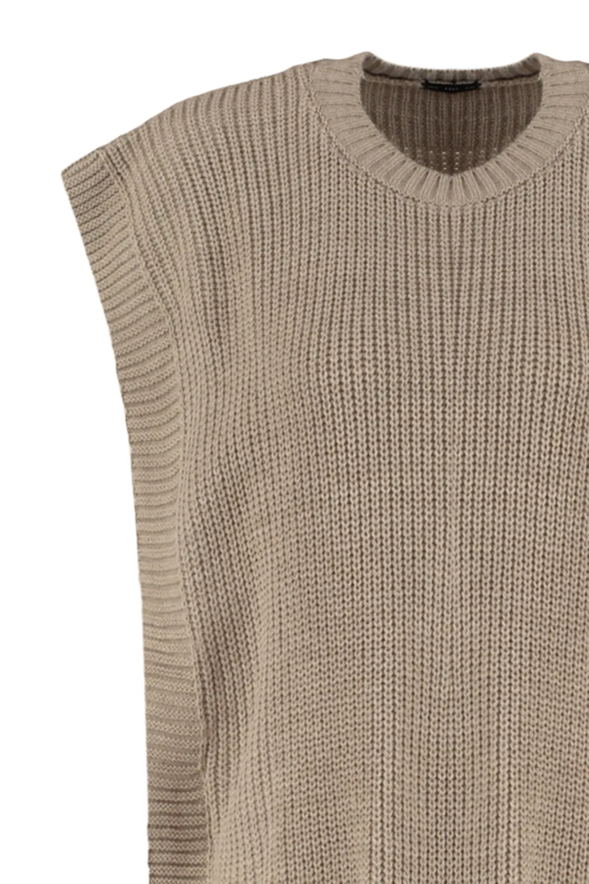 Trendyol Modest  Nerzfarbener Strickpullover mit seitlichem Schlitzdetail TCTAW23SV00010