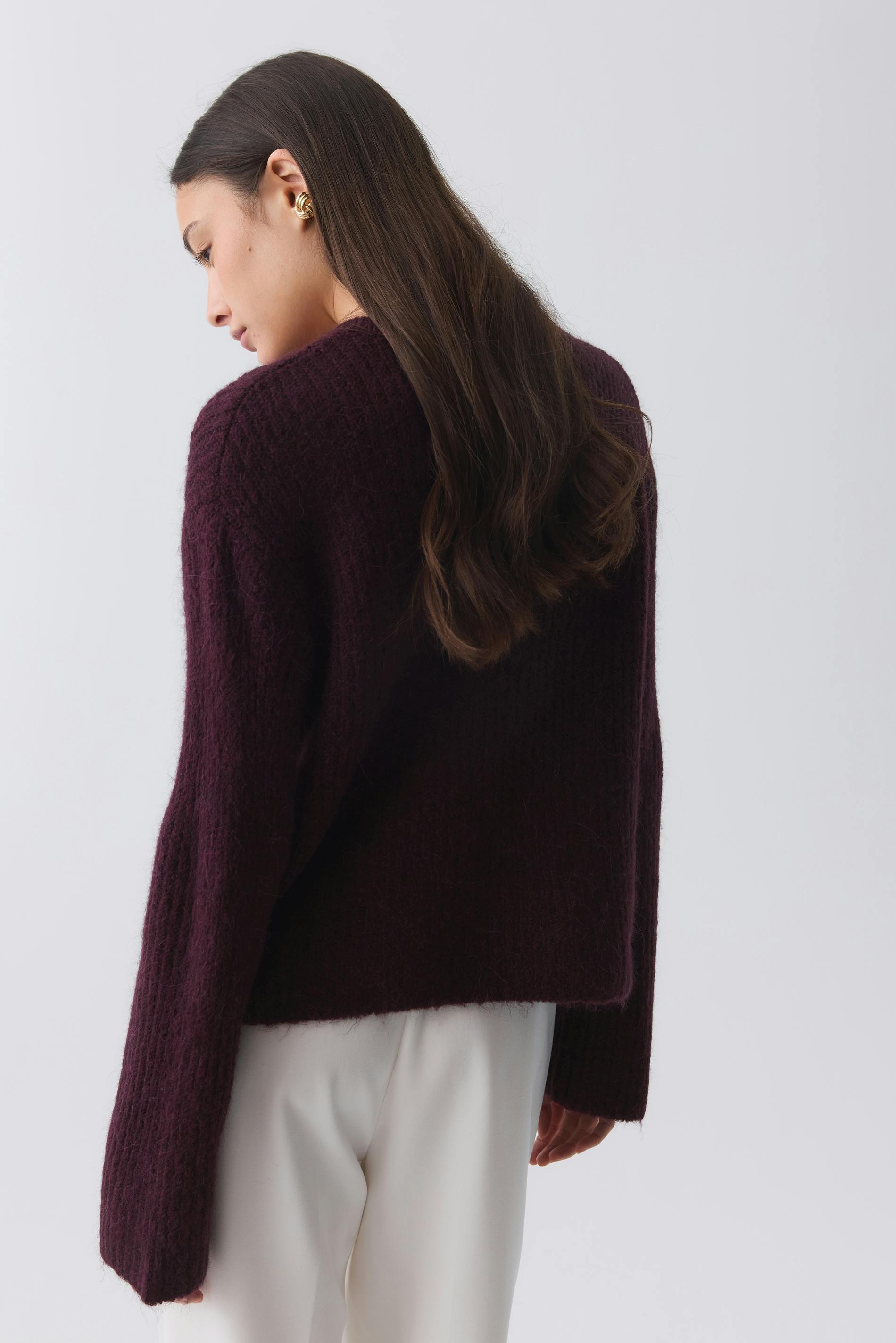 Knitted tie cardigan