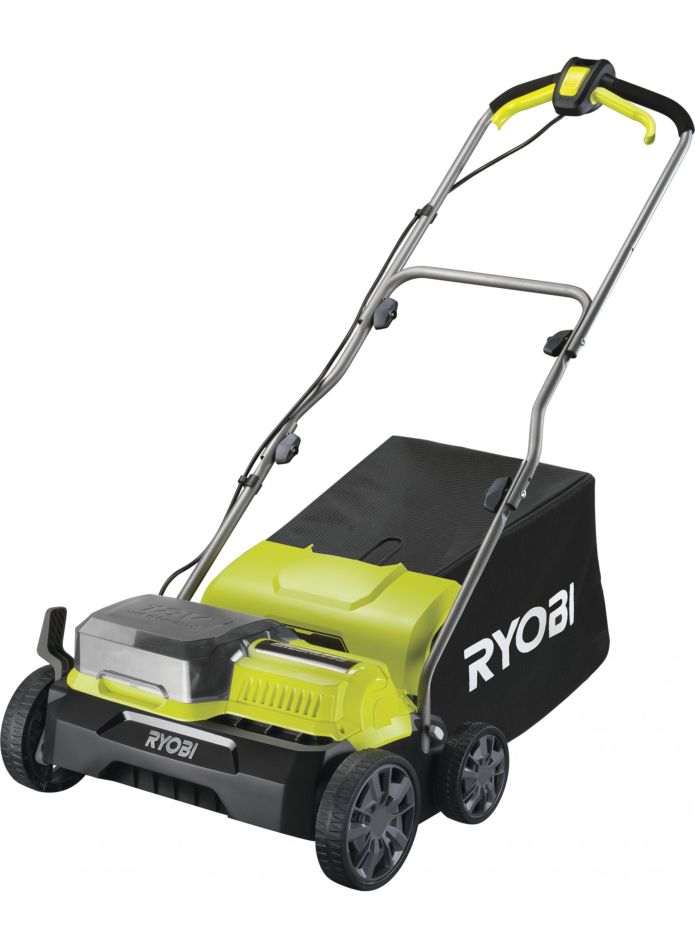 Ryobi 5133004549 RY18SFX35A-240 18V-os szénkefe nélküli 35 cm-es gyepszellőztető és gyepszellőztető (2x 4.0Ah)