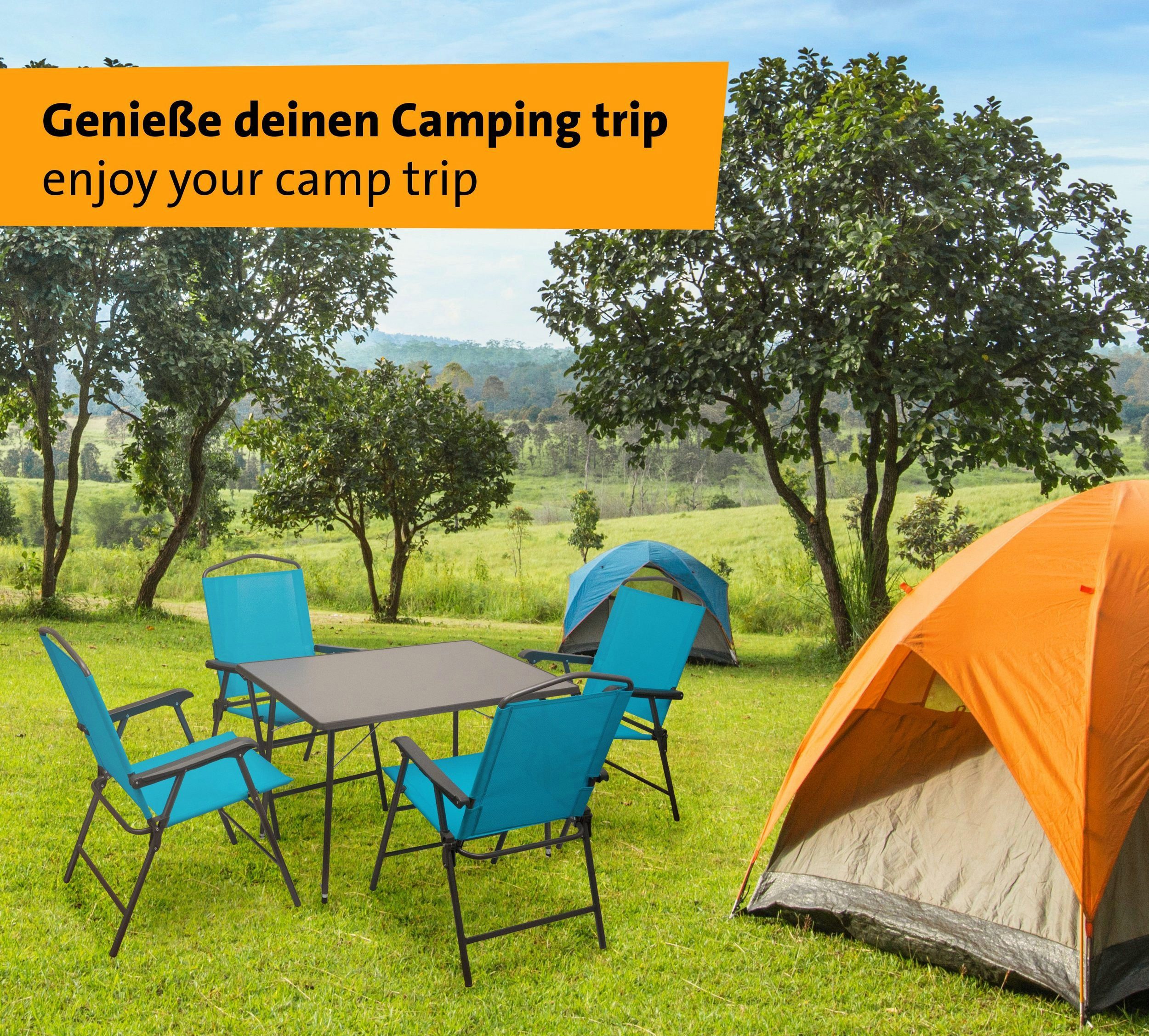 CAMPAIR Campingtisch Campingmöbel-Set Caravan 5-teilig Tisch mit 4 Klappstühlen (5-St)