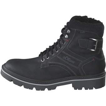s.Oliver Schnürstiefelette in schwarz