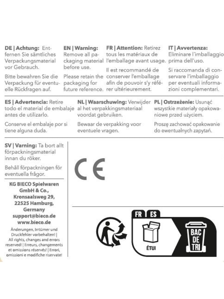 Bieco Spielwaren Stapelturm Holz - ab 12 Monate in Mehrfarbig günstig kaufen onesize