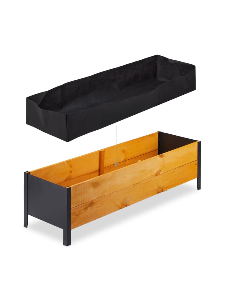 relaxdays Hochbeet in Natur - (B)118 x (H)32,5 x (T)35 cm günstig kaufen onesize