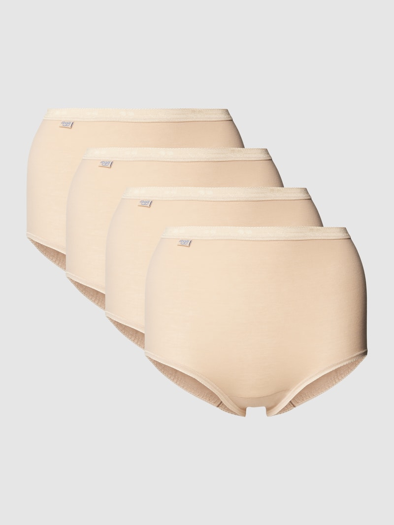 Pants mit Spitze im 4er-Pack in beige