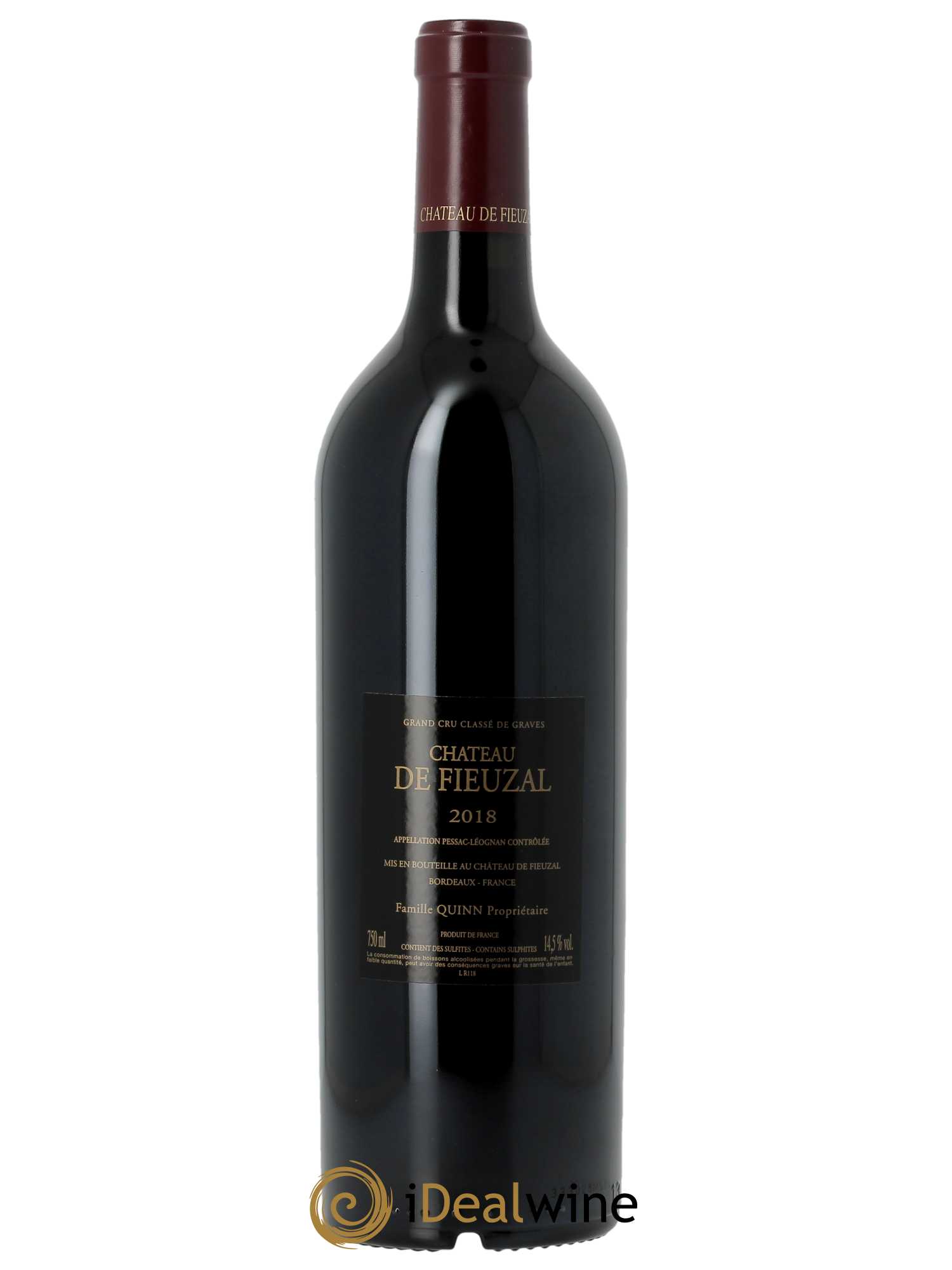 Château de Fieuzal Cru Classé de Graves (CBO à partir de 12 BTS) 2018 - Lot de 1 Bouteille
