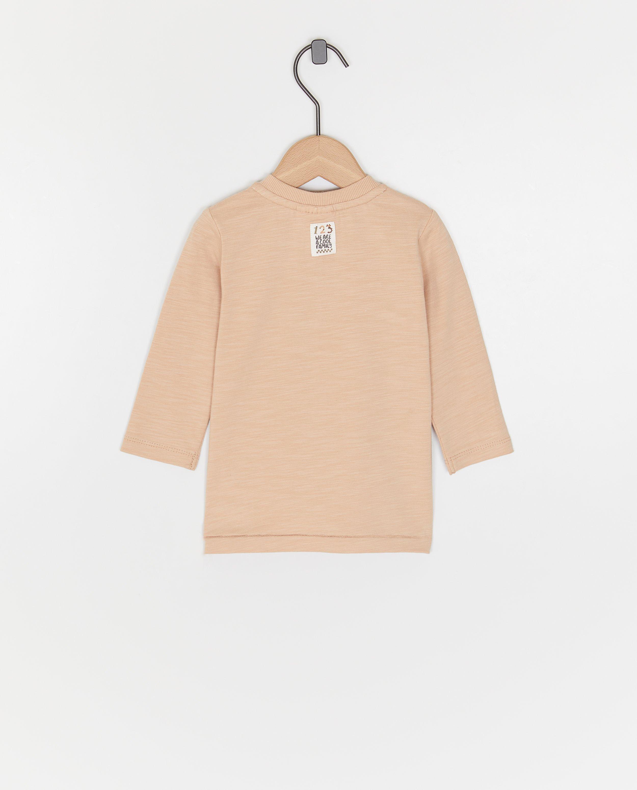 Tricou cu mânecă lungă Feetje cu broderie bej