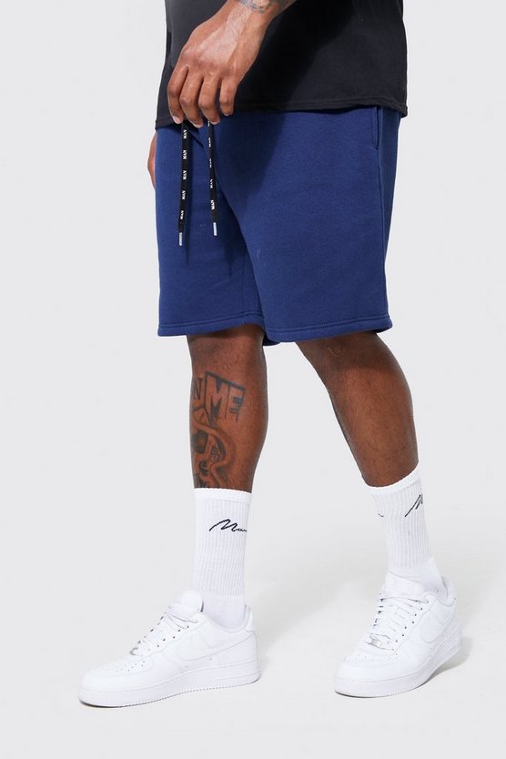 Plus Jersey-Shorts mit Man-Kordelzug