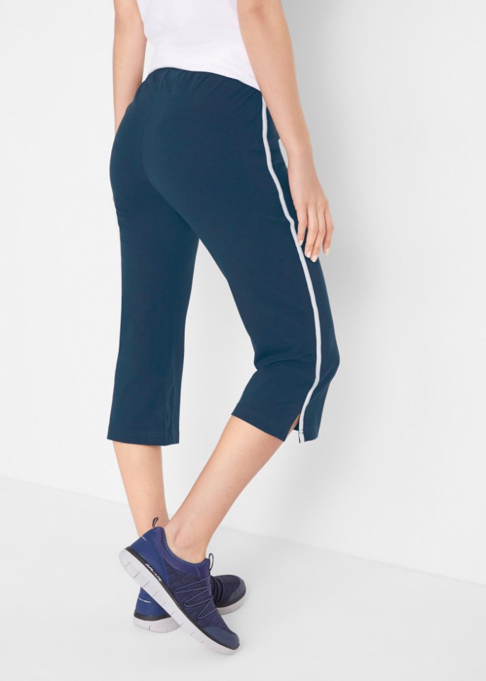 Sportcapri aus Baumwolle, schmal geschnitten