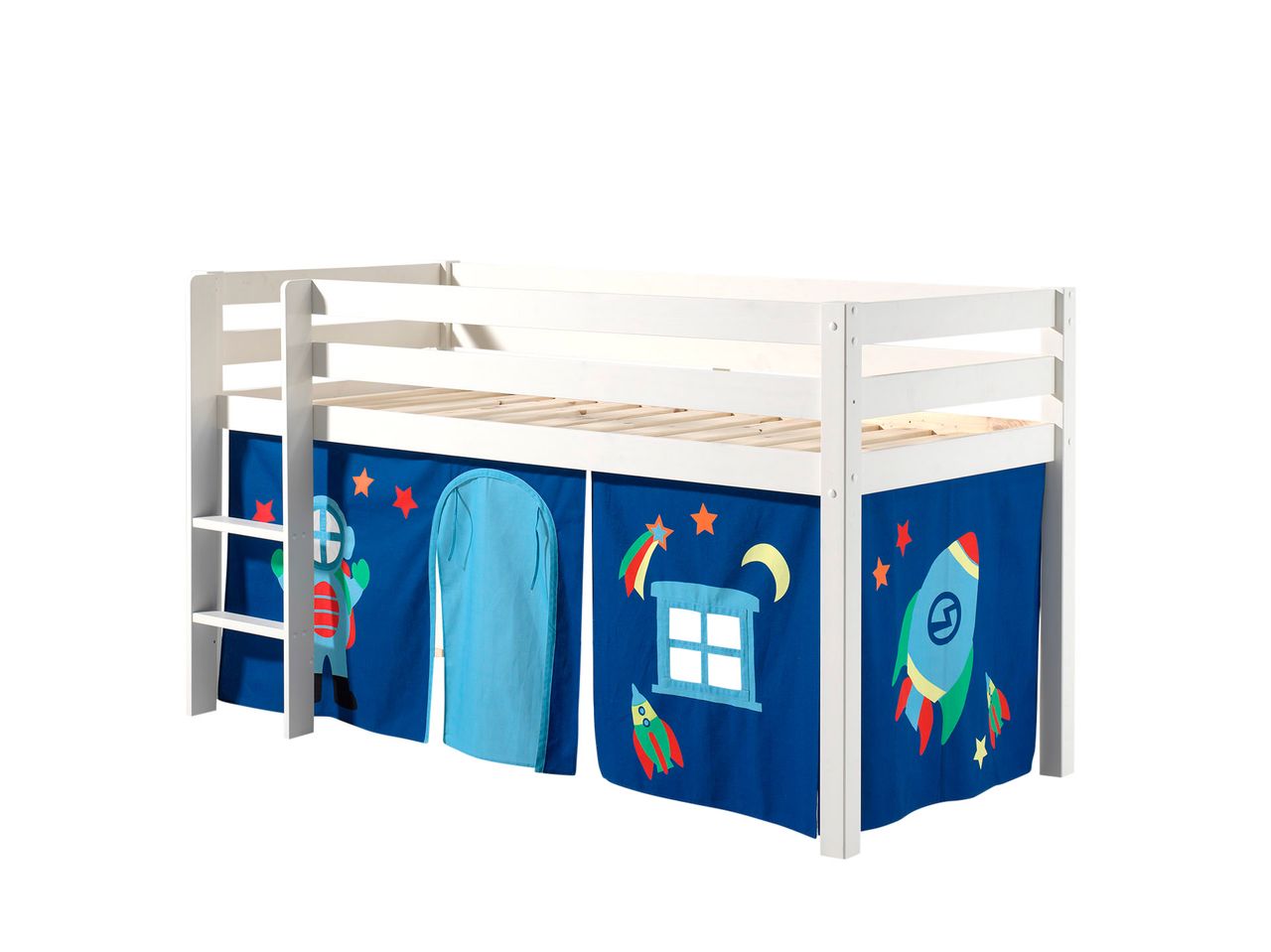 VIPACK Spielbett Pino mit Textilset Vorhang 