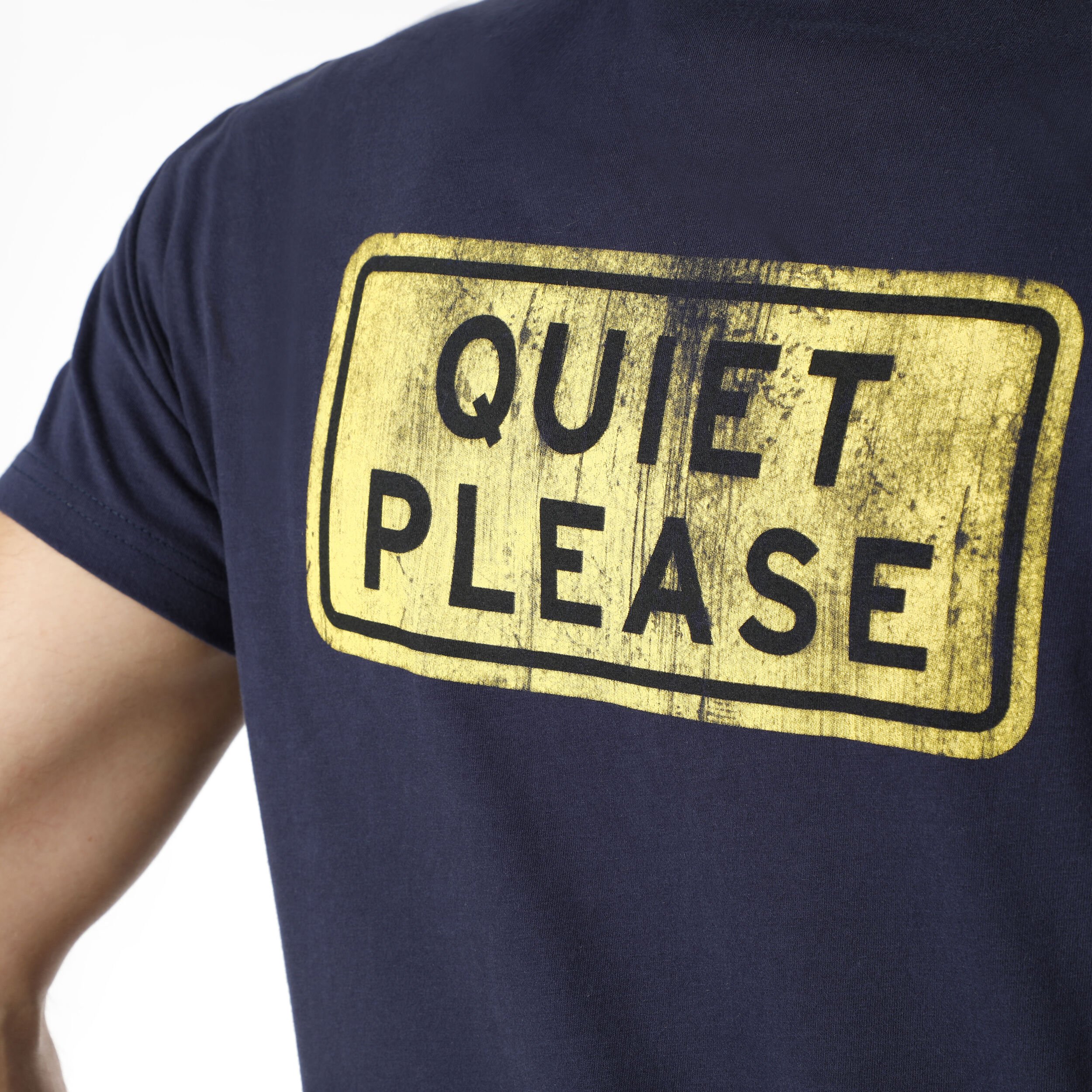 Australia Road Sign T-Shirt Herren - Dunkelblau, Gelb