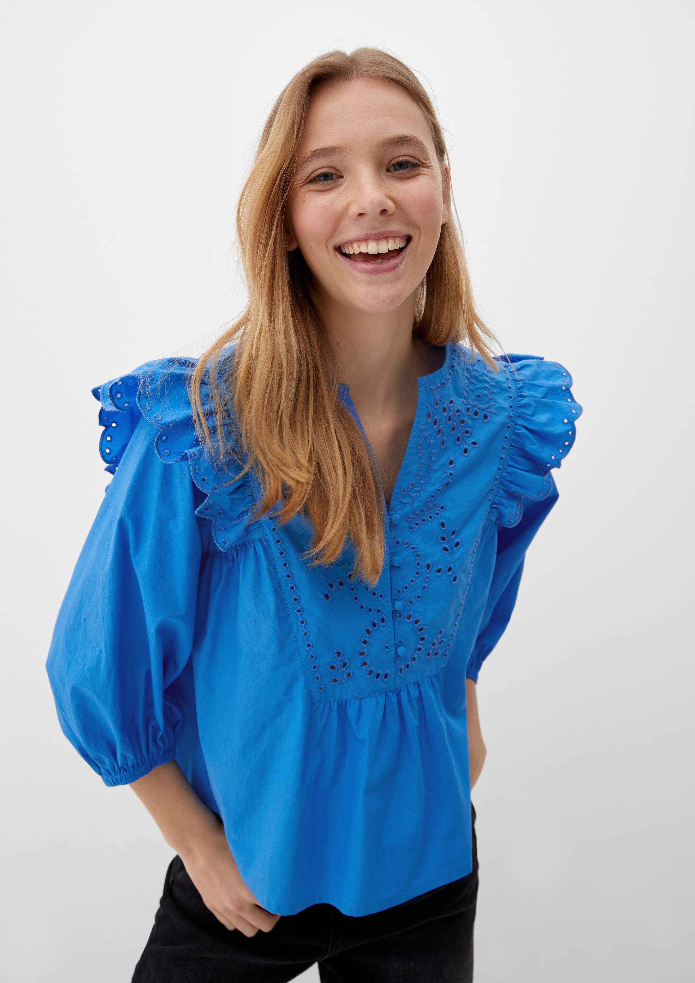 Tunika-Bluse mit Lochstickerei  2124030-5547