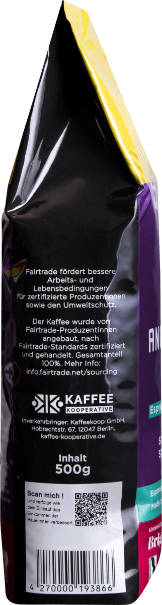 Kaffee, Espresso ganze Bohne, 500 g