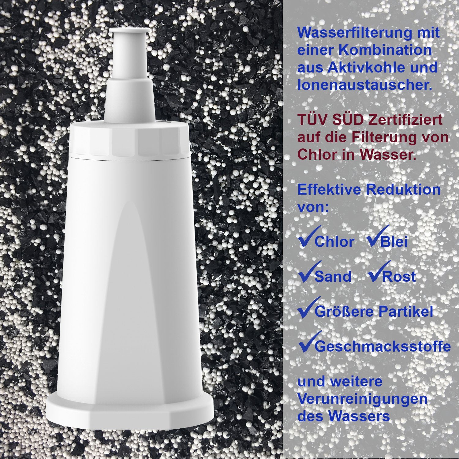 Comedes Wasserfilter 6er Set einsetzbar statt Sage SES008WHT0NEU1, Zubehör für Barista Express (SES875), Barista Pro (SES878), Barista Touch (SES880), Dual Boiler (SES920), Oracle (SES980), Oracle Touch (SES990), passend für die Bambino Plus (SES500)