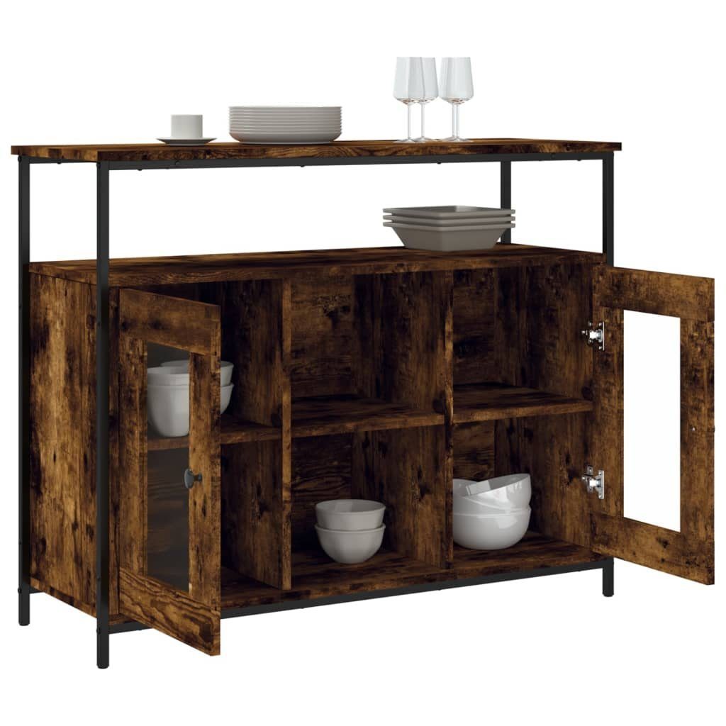 vidaXL Sideboard Sideboard Räuchereiche 100x35x80 cm Holzwerkstoff (1 St)