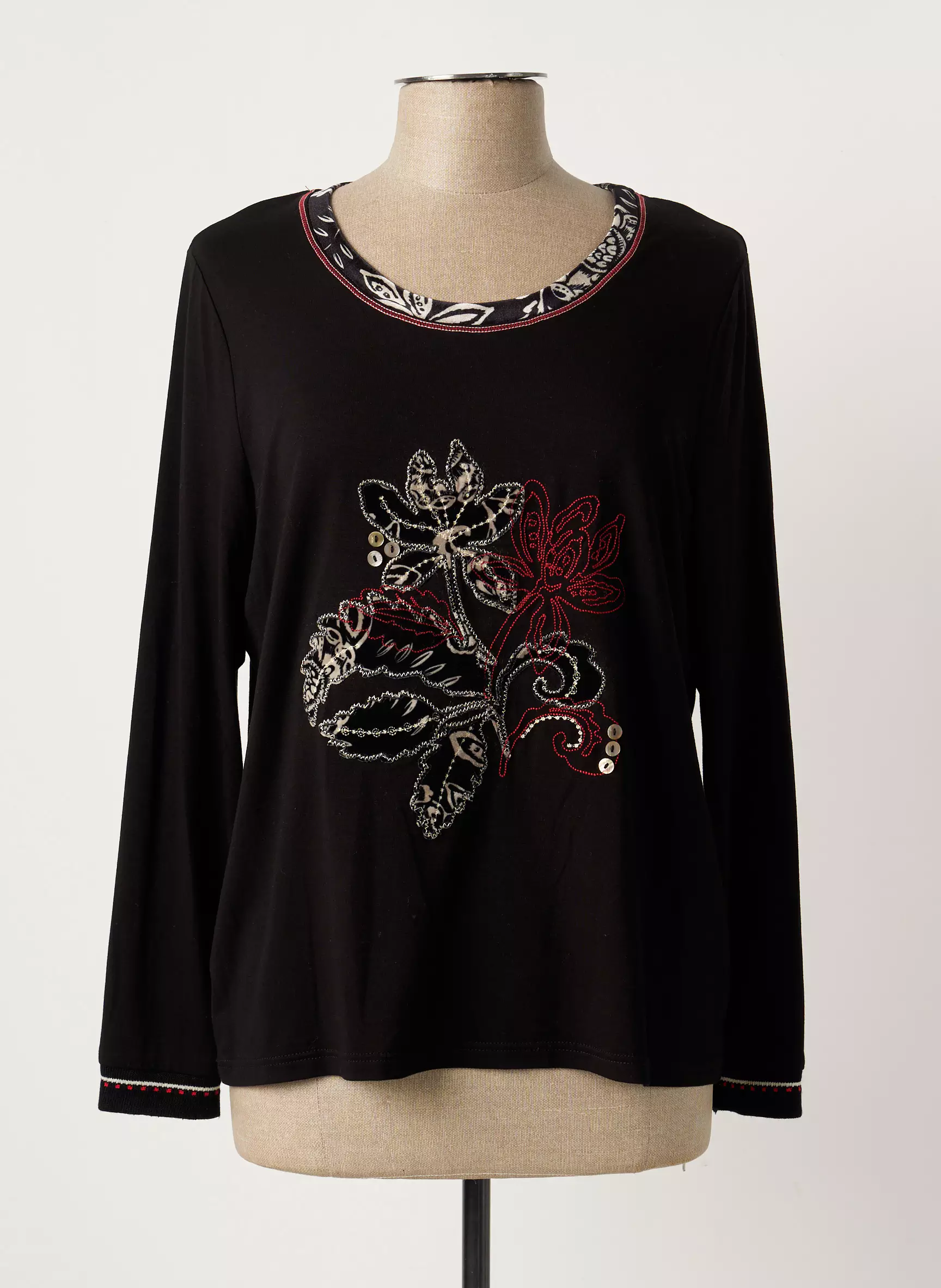 Pause Cafe Tops Femme couleur noir