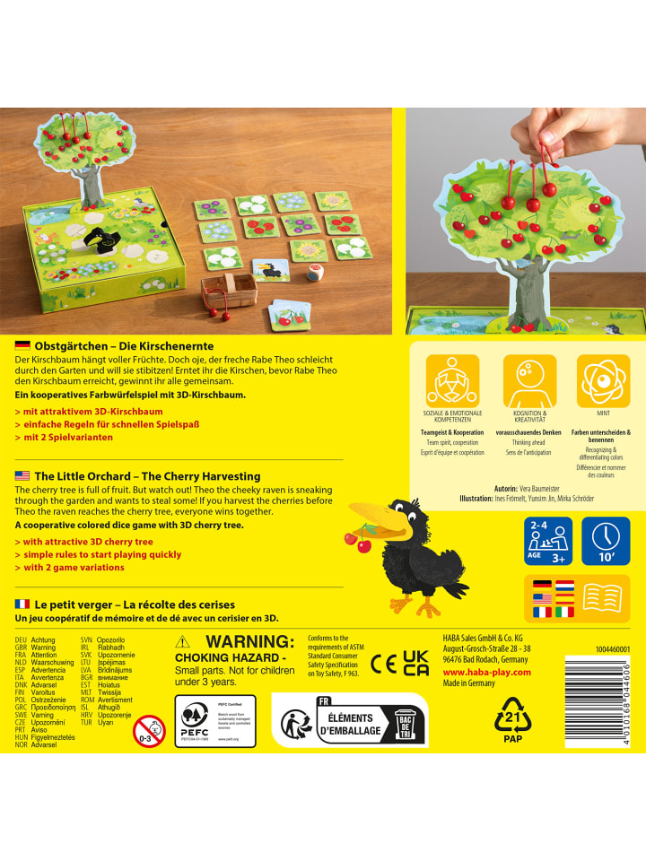 Haba Lernspielzeug verschiedene pädagogische Spiele in Obstgärtchen günstig kaufen onesize