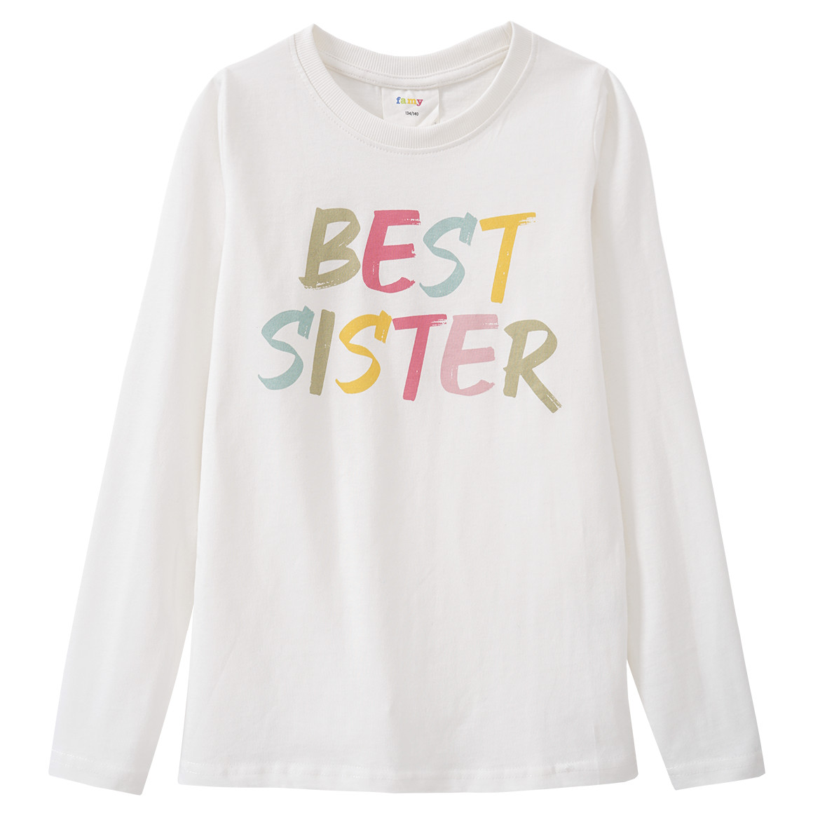 Mädchen Langarmshirt mit Message-Print
