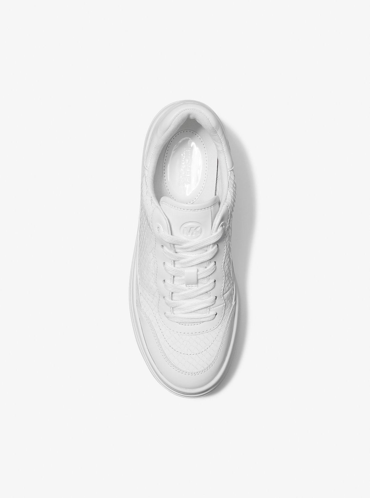Hayes Snake Embossed Leather Platform Sneaker - OPTIC WHITE