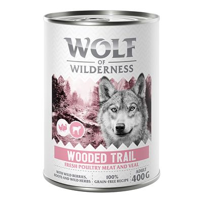 Wolf of Wilderness Adult 6 x 400 g - Mit viel frischem Geflügel