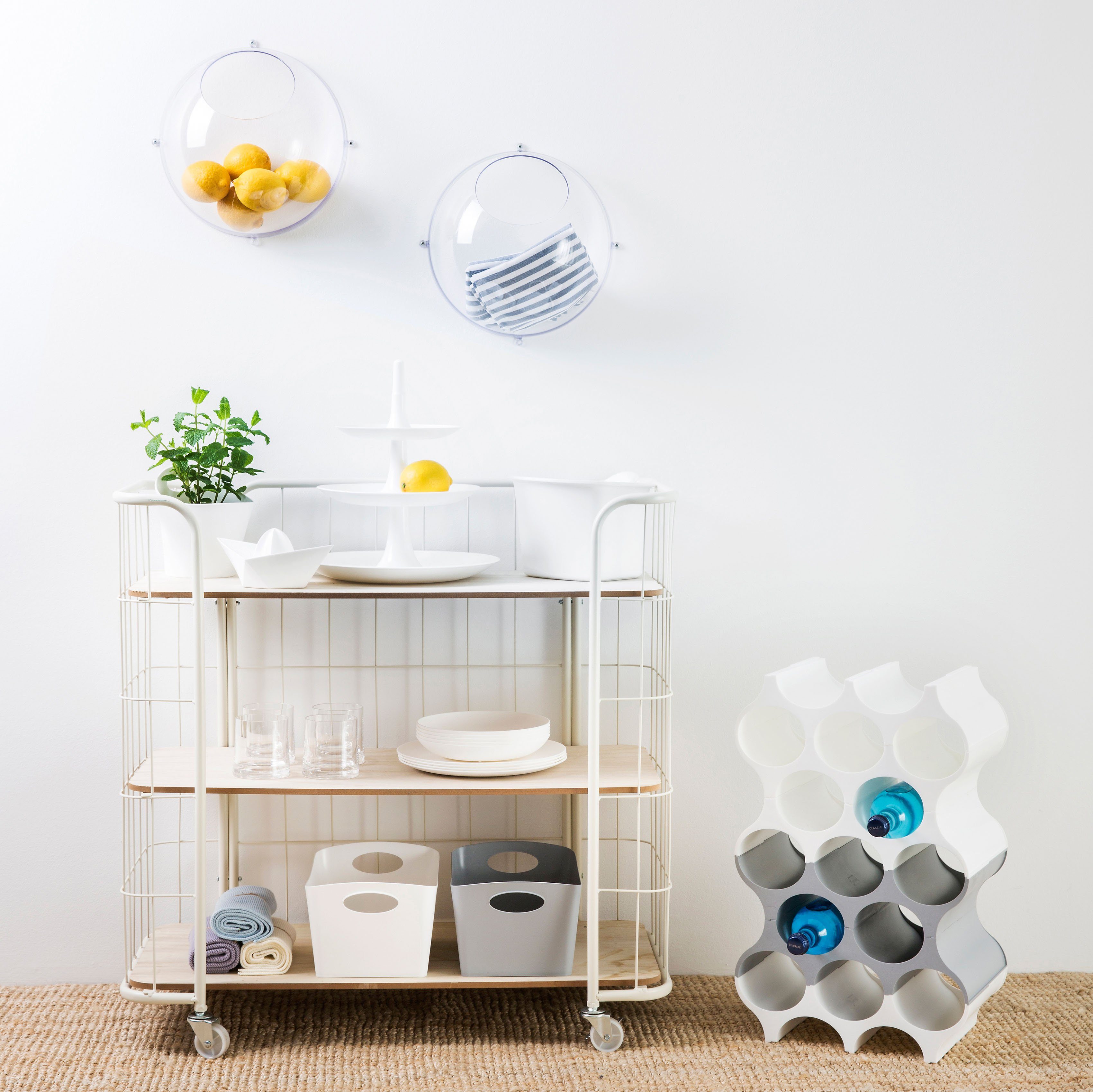 KOZIOL Weinflaschenhalter SET-UP, 100% recycelbar, für 10 Flaschen
