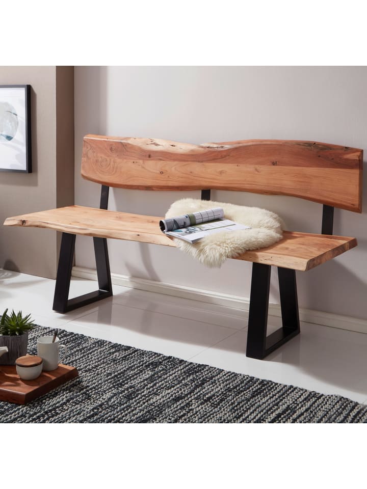 KADIMA DESIGN Esszimmerbank GAYA 160x83,5x60 cm Massivholz Bank mit günstig kaufen