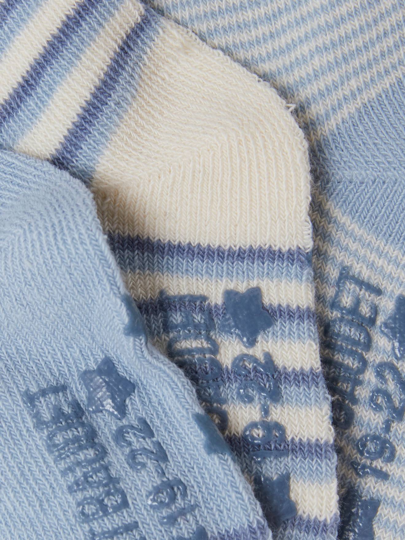 Lot de 3 paires de chaussettes rayées bébé garçon BASICS lot bleu ardoise clair