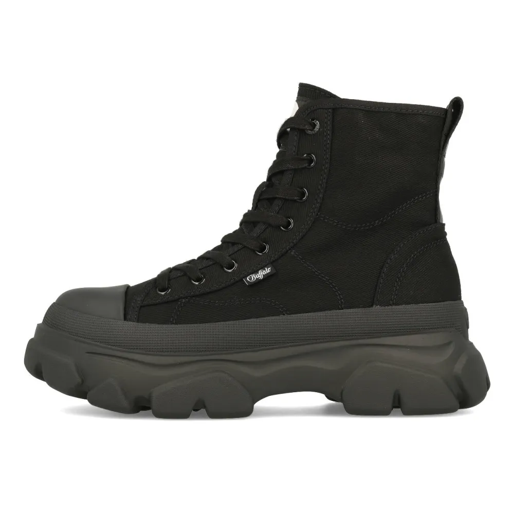 Buffalo Cade Lace Up Hi Organic Cotton 16224551 / schwarz