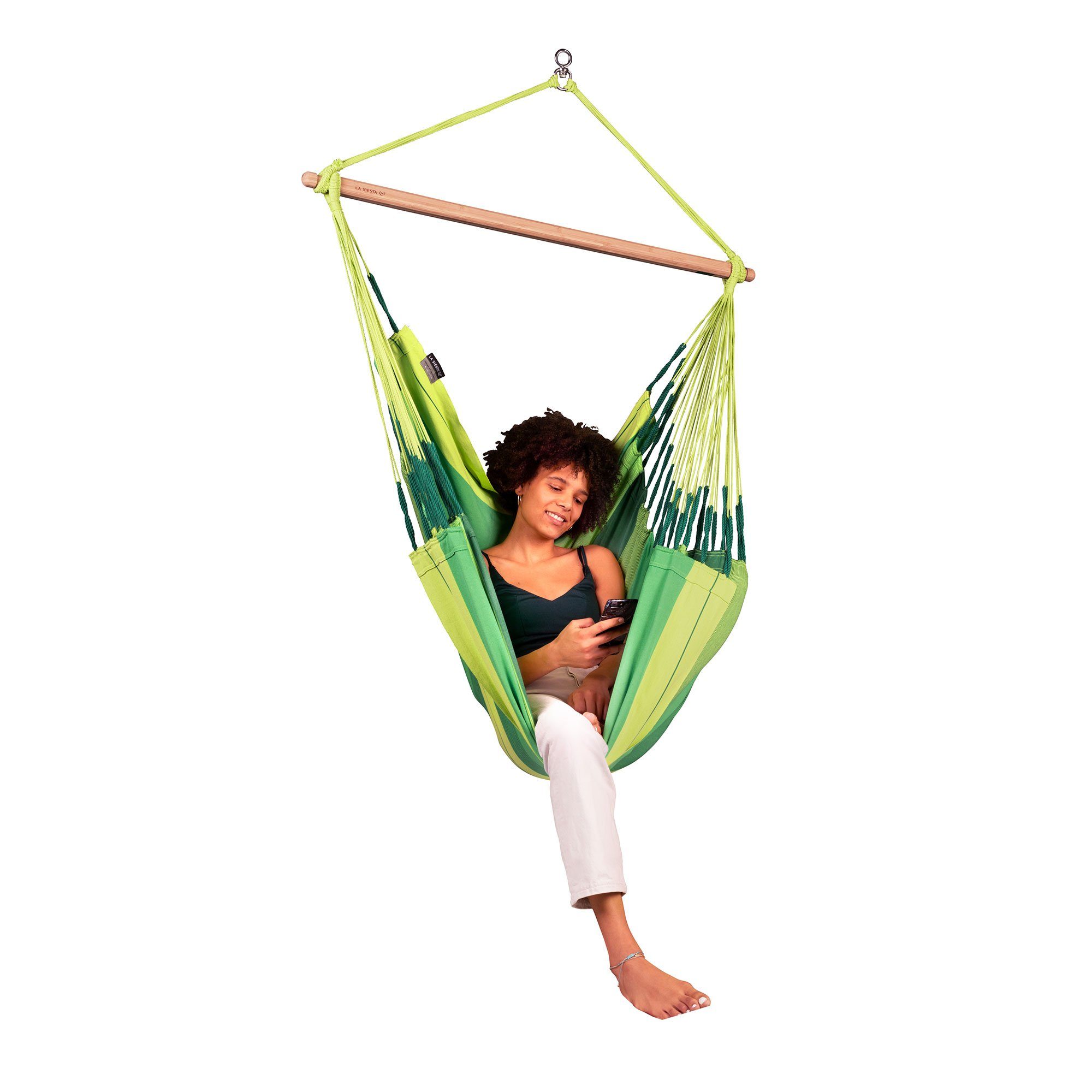 La Siesta Hängestuhl Hängestuhl Habana Jungle - Hängestuhl aus Bio Baumwolle Comfort Size, Hochwertige Qualität