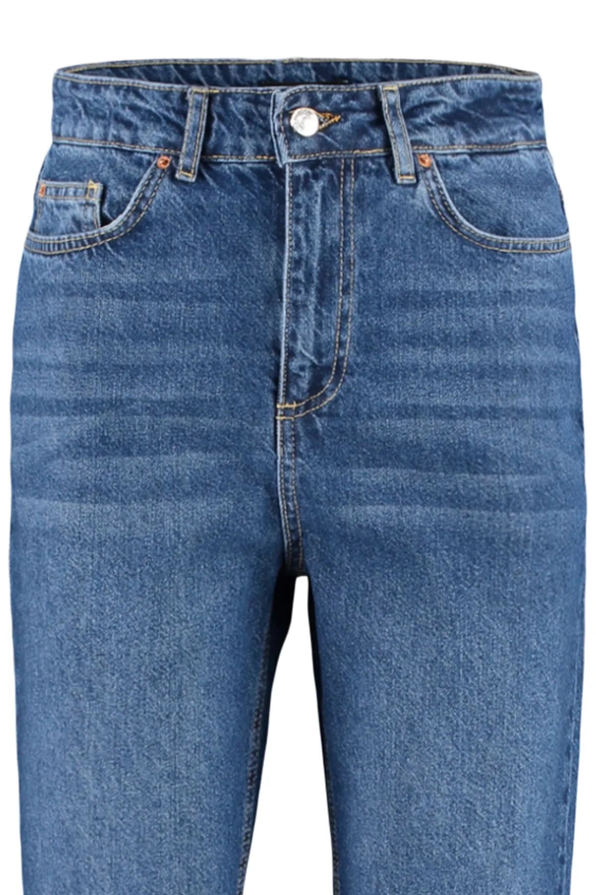 Trendyol Collection  Dunkelblaue High-Bel-Mom-Jeans TWOSS23JE00067