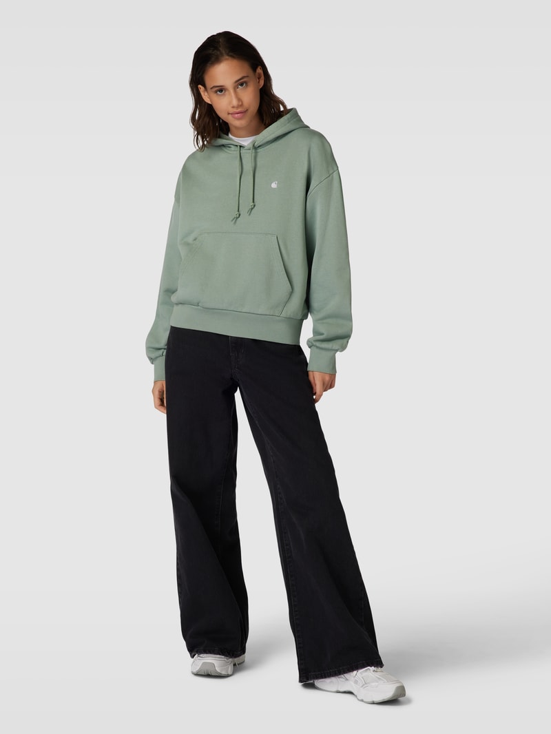 Hoodie mit überschnittenen Schultern Modell 'CASEY' in schilf
