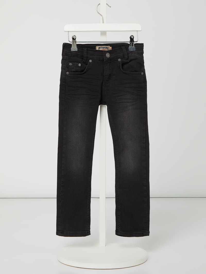 Skinny Fit Jeans mit Stretch-Anteil in schwarz