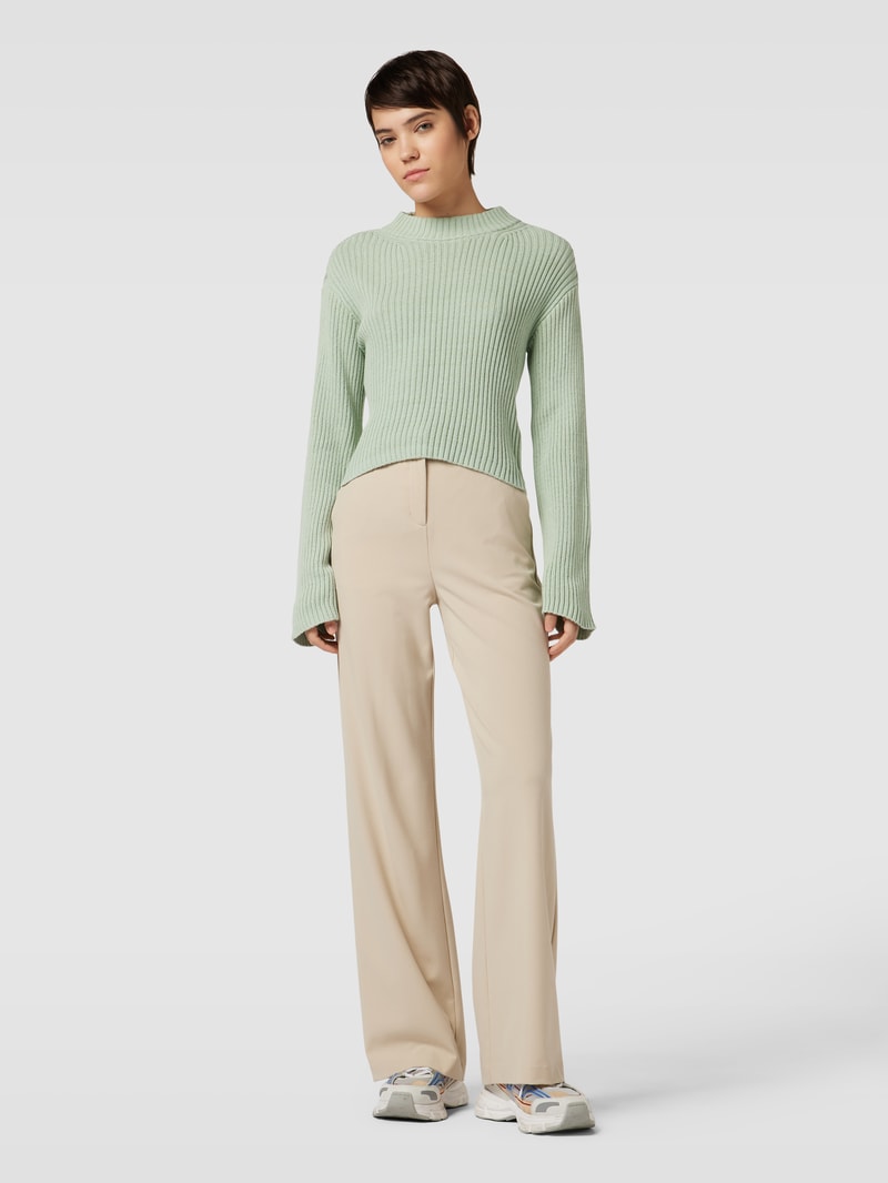 Strickpullover in Ripp-Optik Modell 'HILDE' in schilf