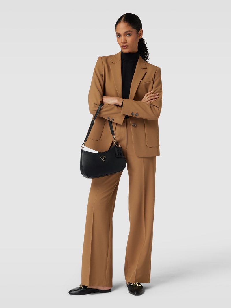 Handtasche mit Label-Details Modell 'NOELLE' in schwarz