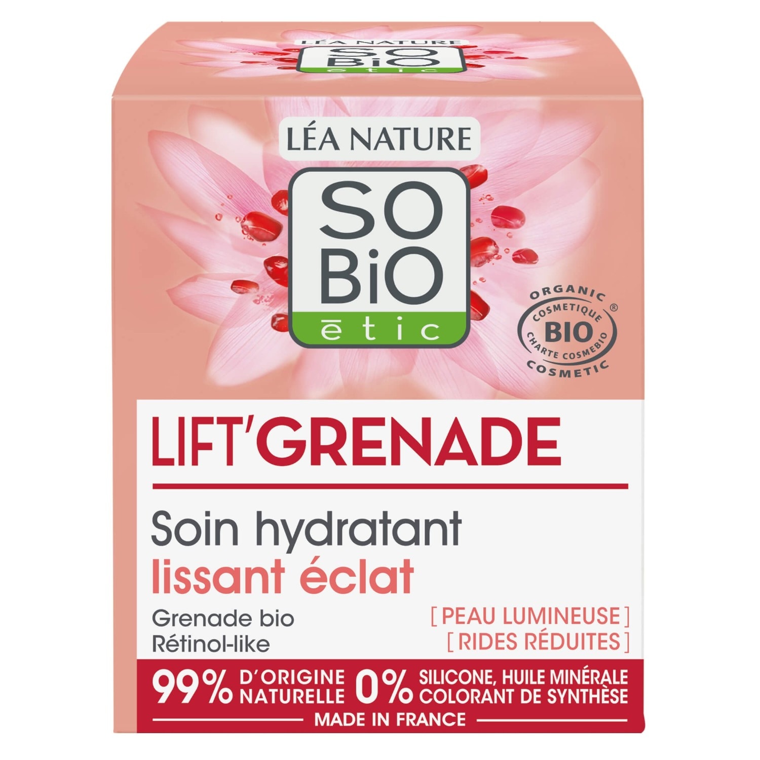 SO BiO étic Smoothing Radiance Moisturizing Treatment¹, Lift'Grenade