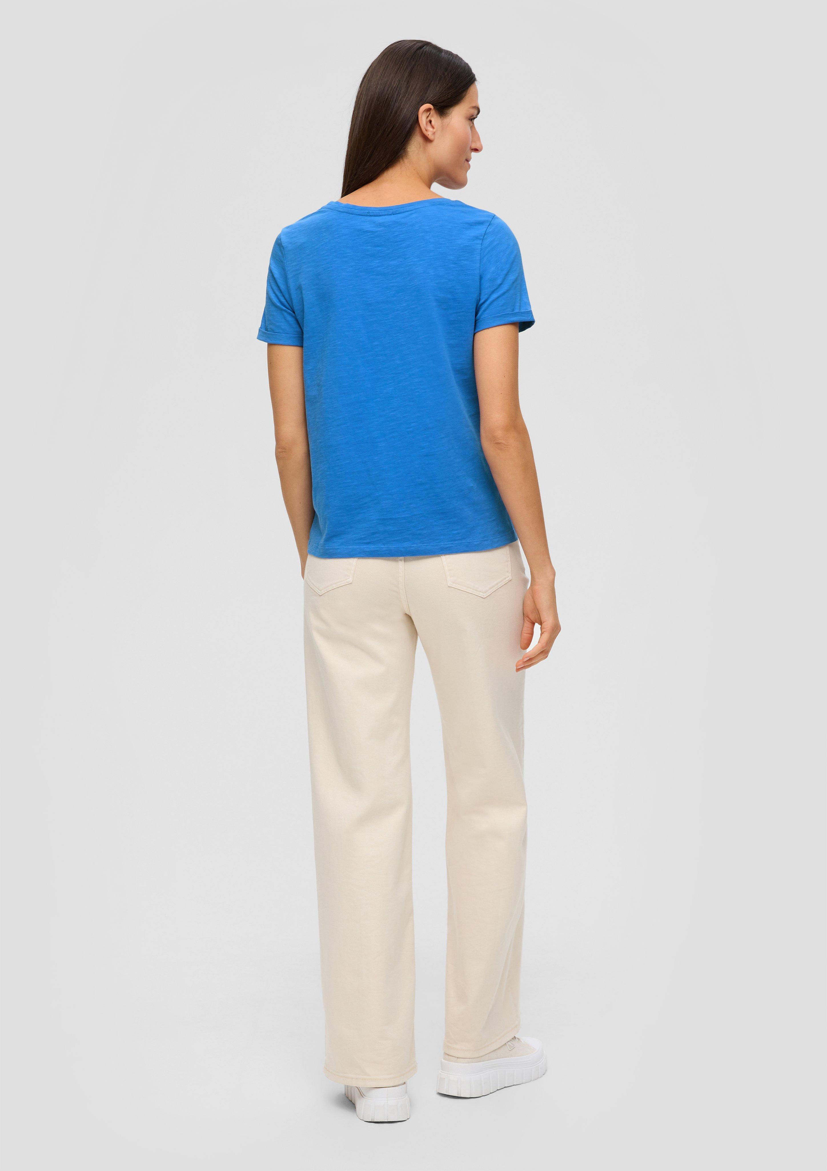 T-Shirt mit Umschlag am Ärmel  2144451-5531