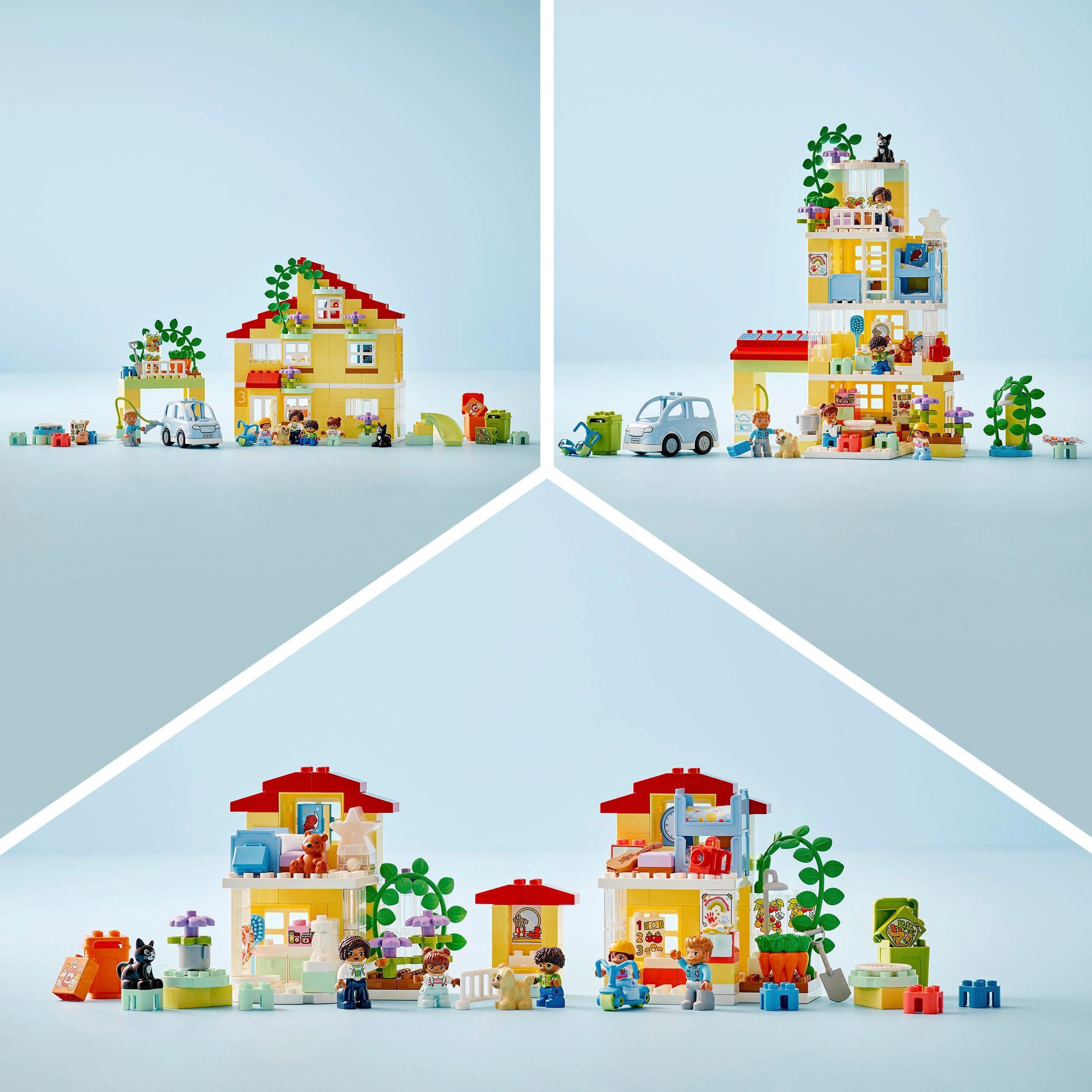 LEGO® Konstruktionsspielsteine 3-in-1-Familienhaus (10994), LEGO® DUPLO, (218 St), Made in Europe