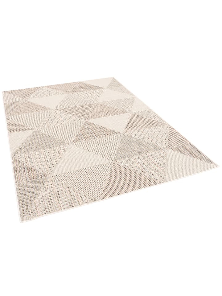 Pergamon In & Outdoor Teppich Flachgewebe  Campus Rauten in Beige günstig kaufen