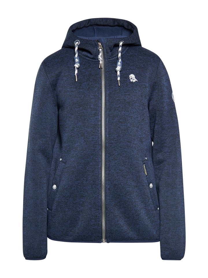 Schmuddelwedda Strickfleeceblouson in Marine Melange günstig kaufen S