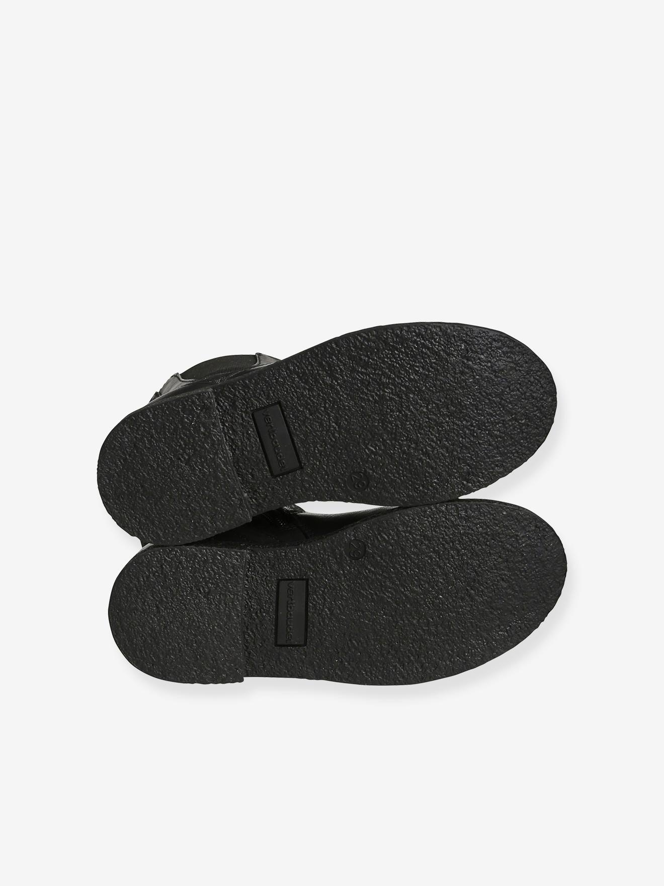 Vertbaudet Mädchen Boots, Materialmix - schwarz