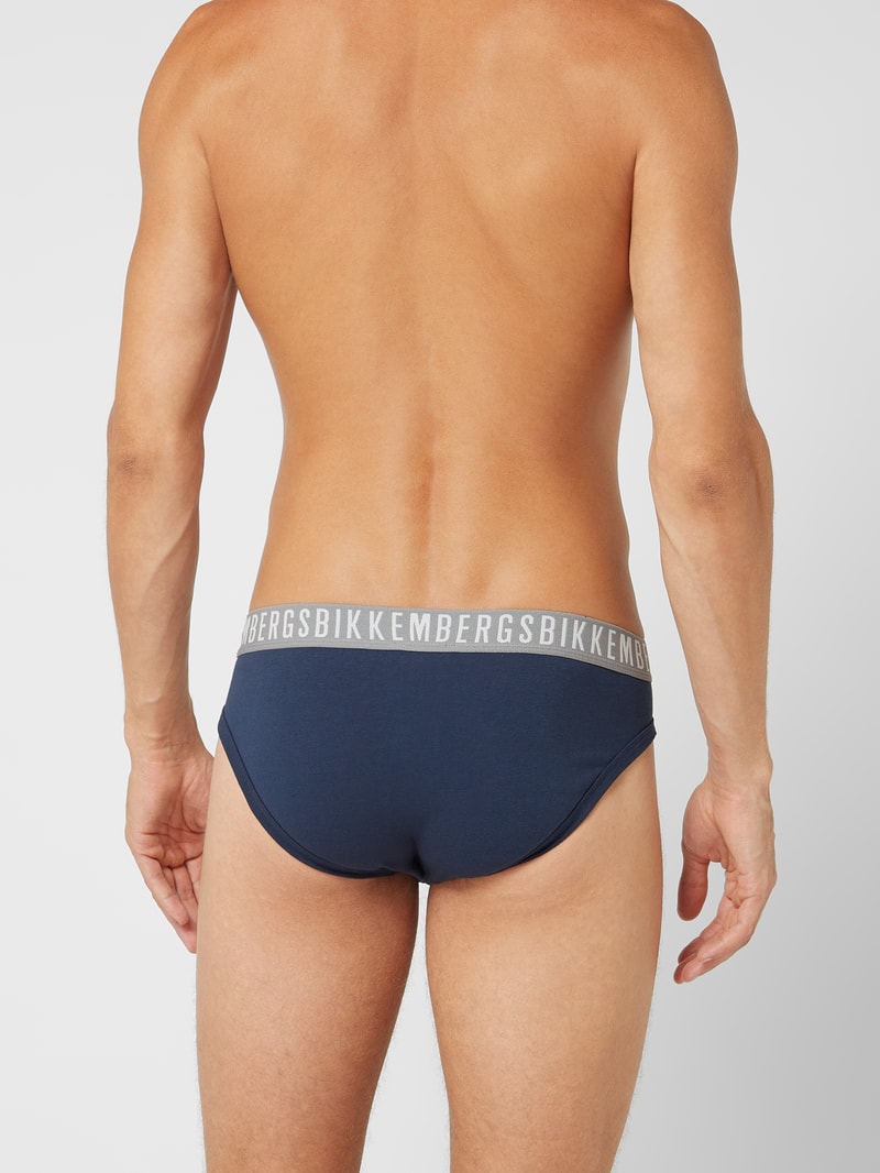 Slip mit Stretch-Anteil im 2er-Pack in marineblau