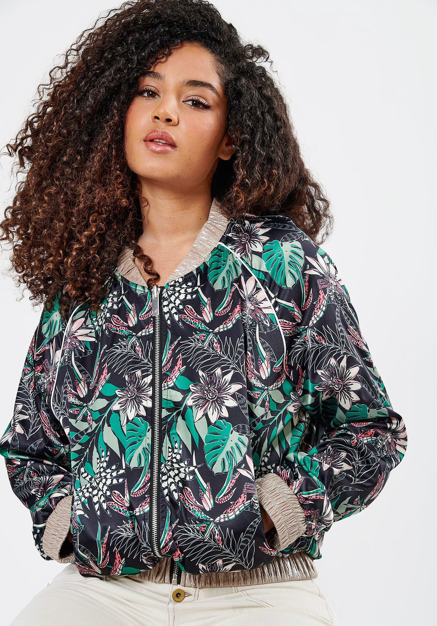 ANAIS  Veste réversible fleurie et noire Femme