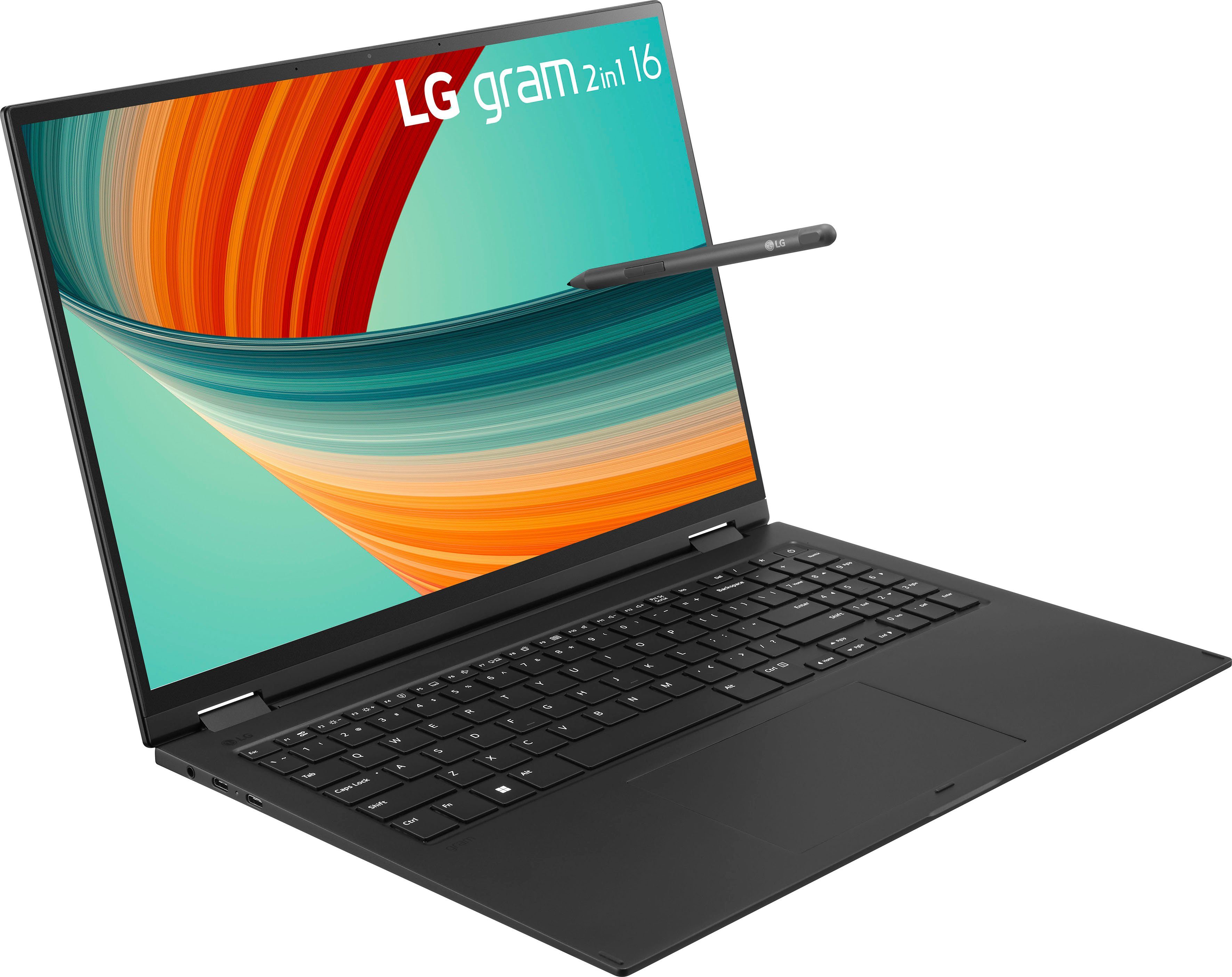 LG gram 16T90R-G.AA78G Convertible Notebook (40,6 cm/16 Zoll, Intel Core i7 1360P, Iris Xe Graphics, 1000 GB SSD)