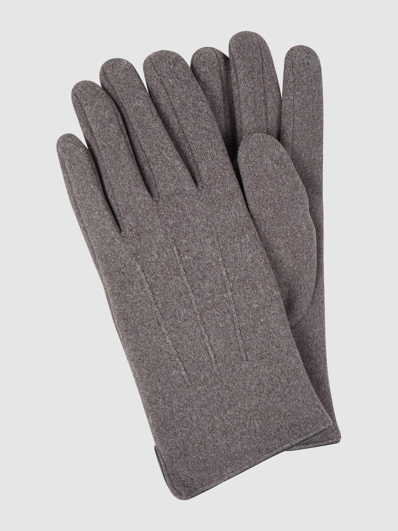 Touchscreen-Handschuhe aus Jersey in hellgrau