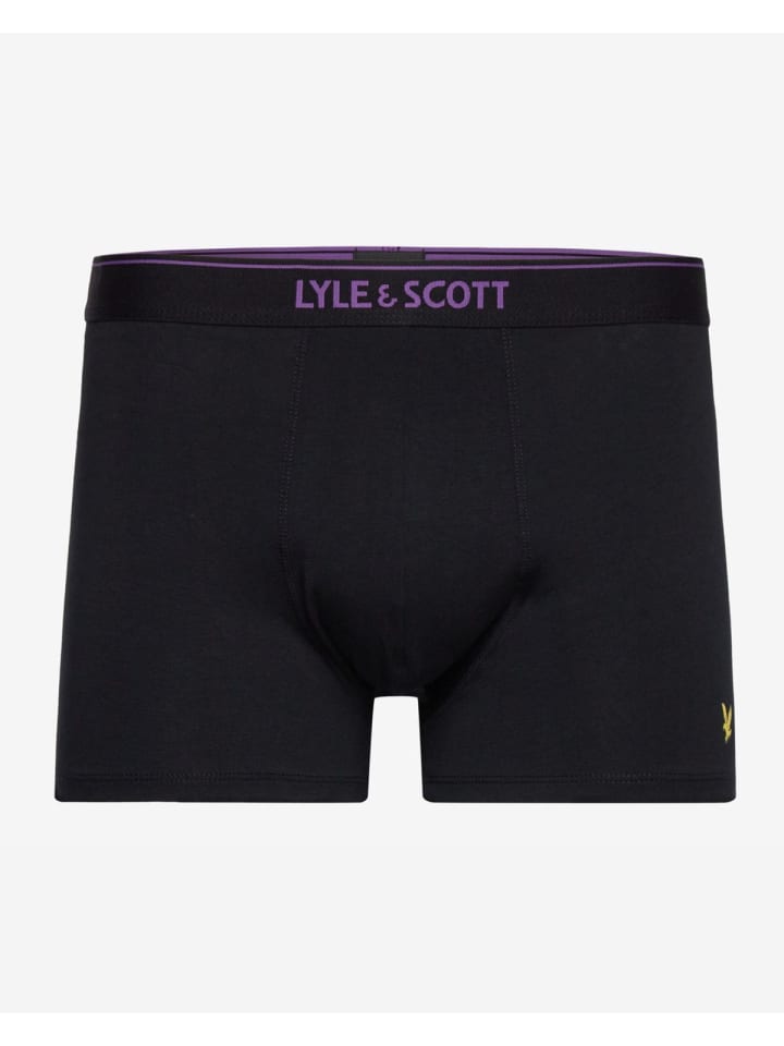 Lyle & Scott Trunks 5-Er Set in Tiefschwarz mit Textbund günstig kaufen S