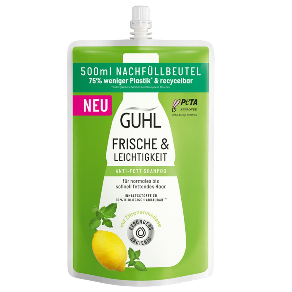 Guhl Frische & Leichtigkeit Shampoo Nachfüllbeutel 500 ml